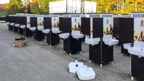 Handwasbak Refreshpoint in opbouw